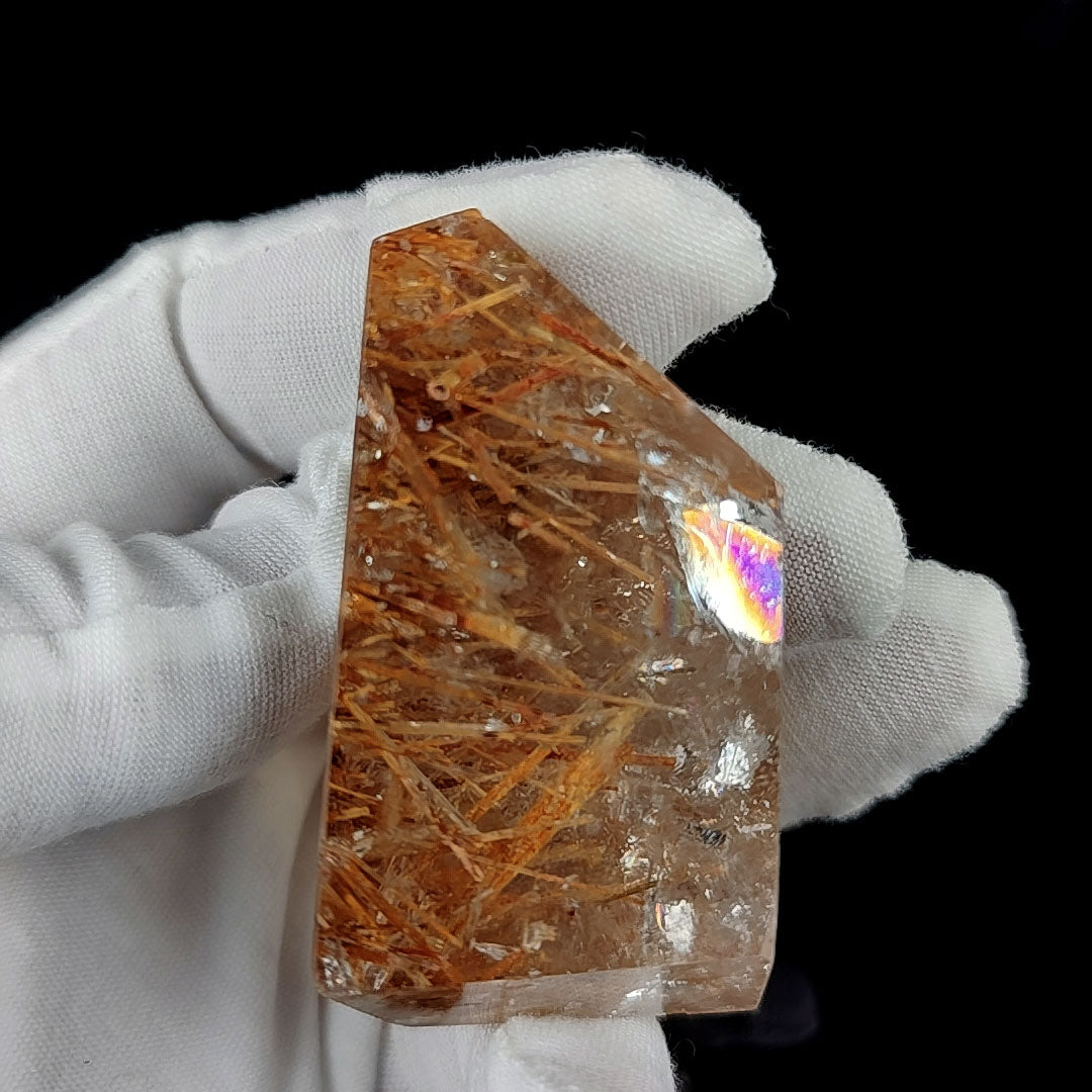 [00007]Golden - Threaded Treasure - Rutile - Inclusions Quartz Crystal